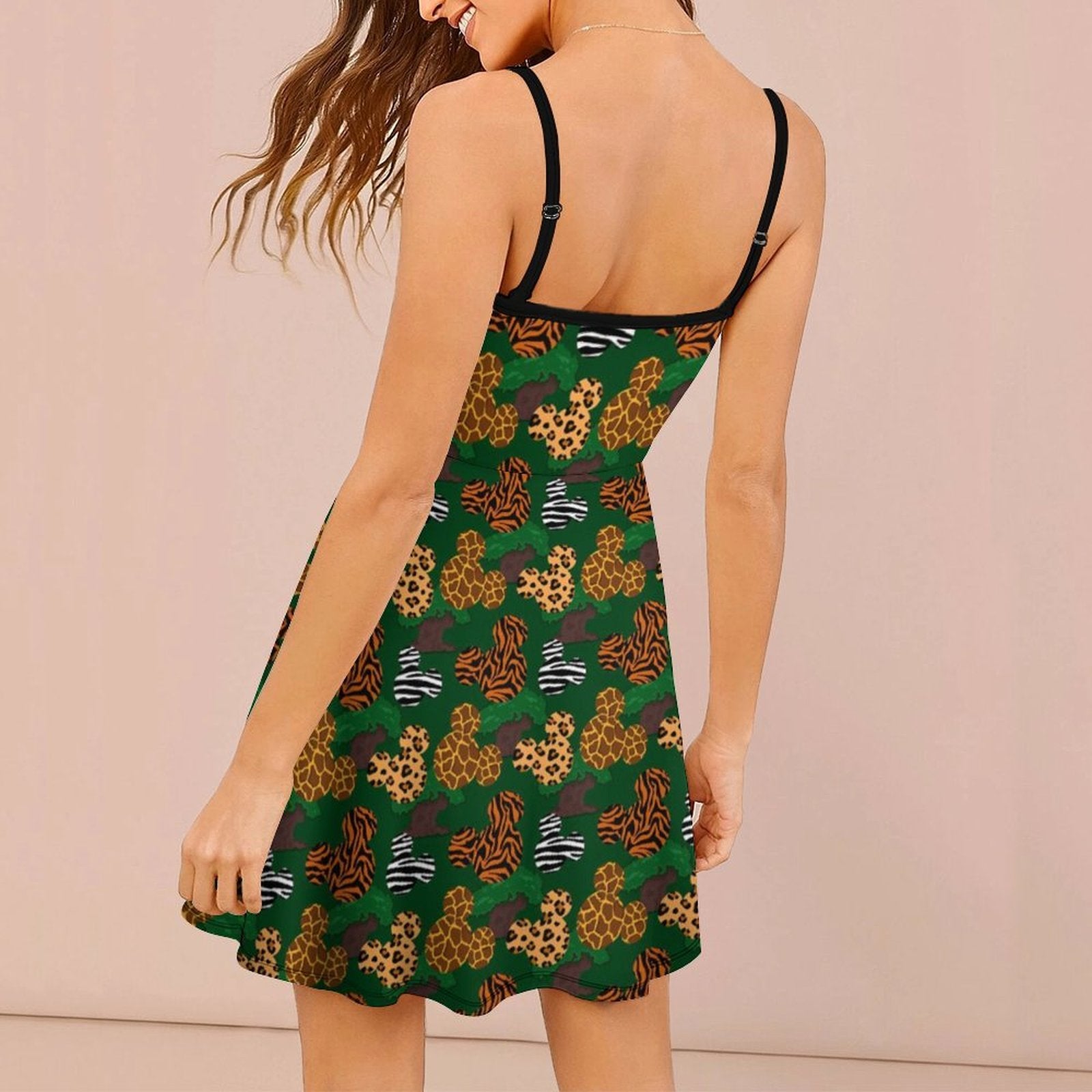 Animal Prints Women’s Sling Short Dress - Ambrie
