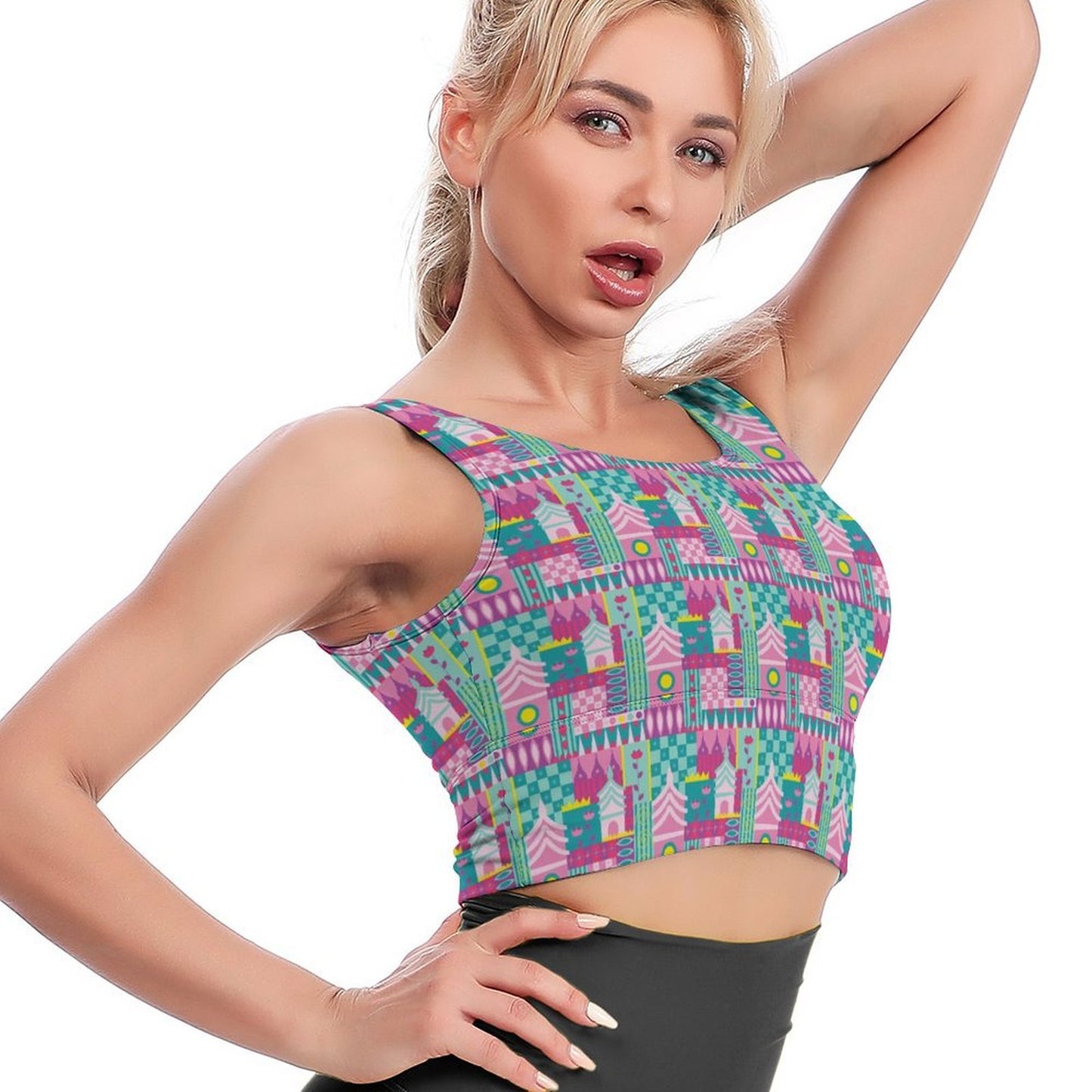 Small World Women's Crop Tank Top - Ambrie