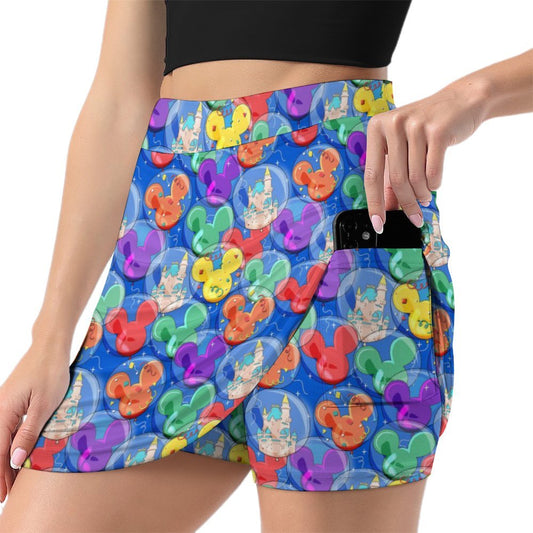 Balloon Collector Athletic A-Line Skirt With Pocket