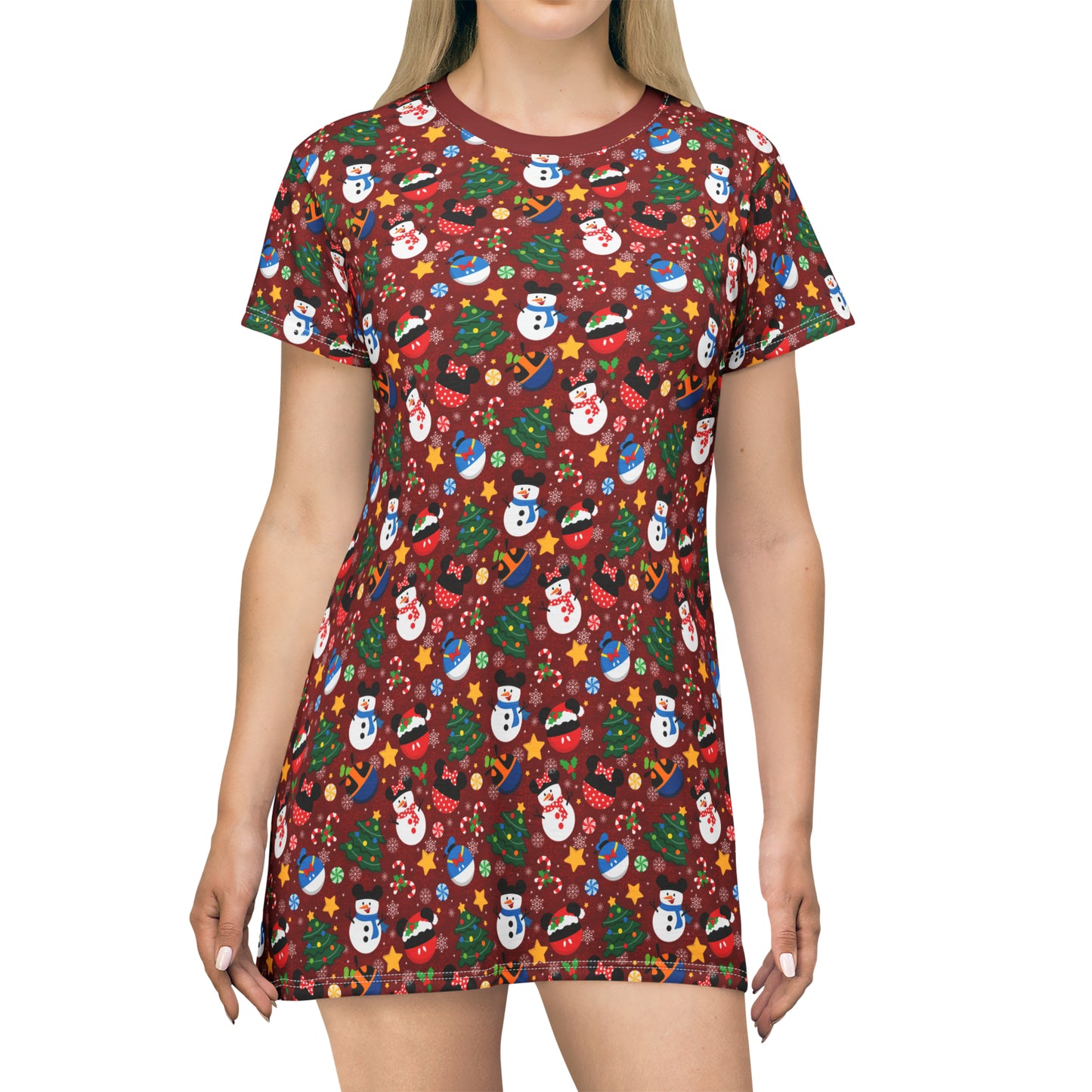 Christmas Ornaments T-Shirt Dress