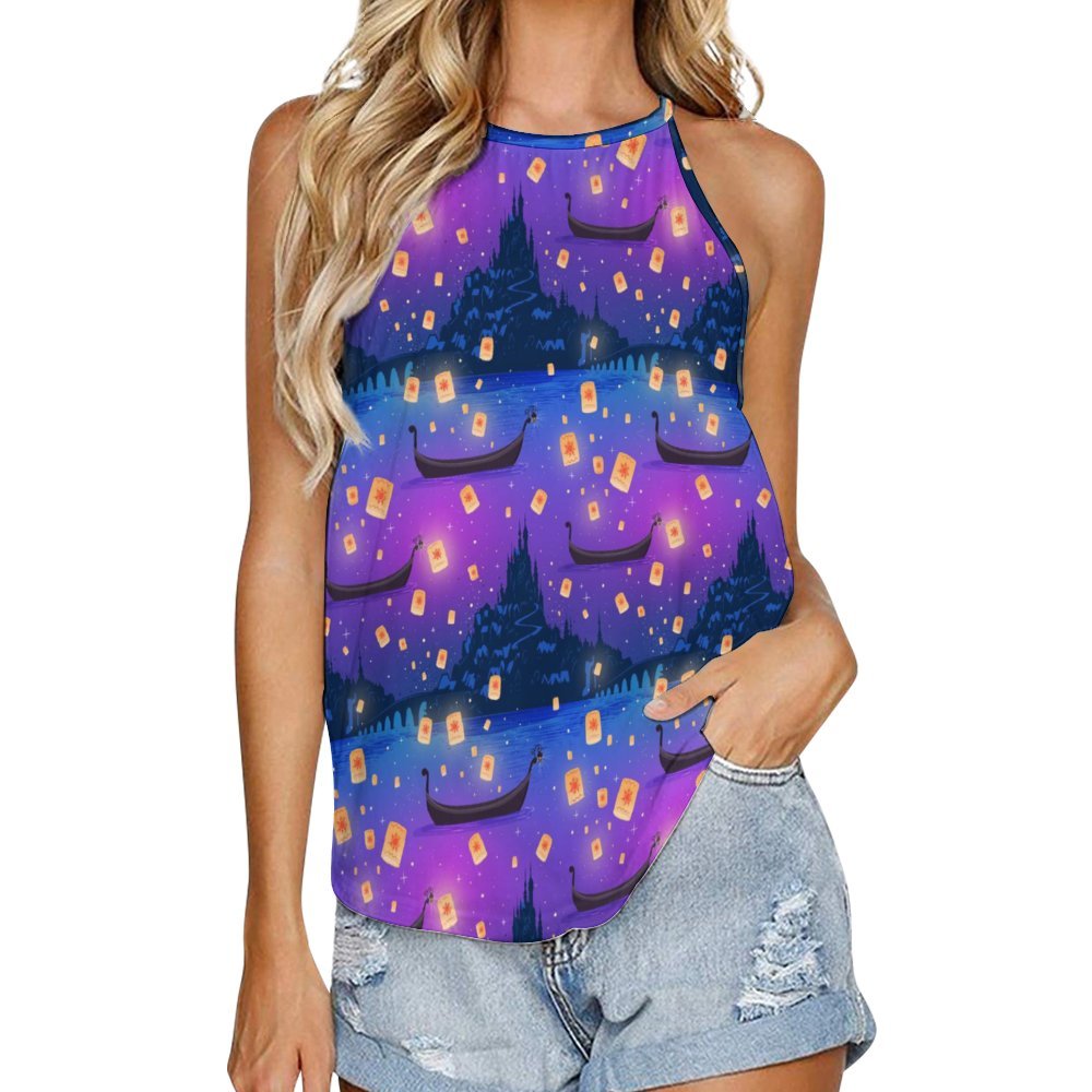 Floating Lanterns Women's Round-Neck Vest Tank Top