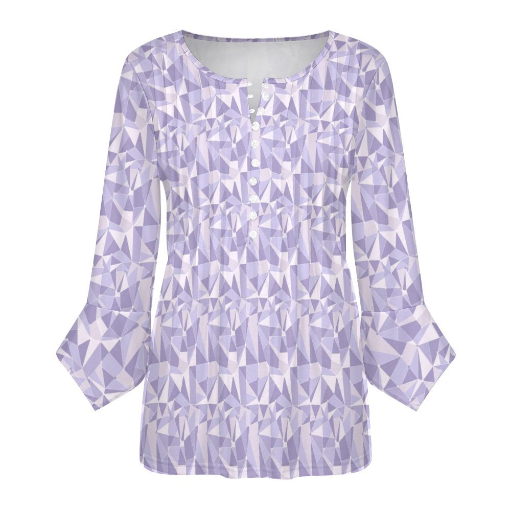 Purple Wall Women's Ruffled Petal Sleeve Top