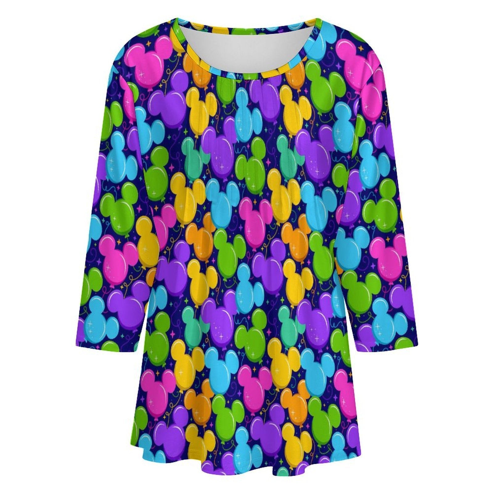 Park Balloons Women's 3/4 Sleeve Pleated Tunic Top - Ambrie