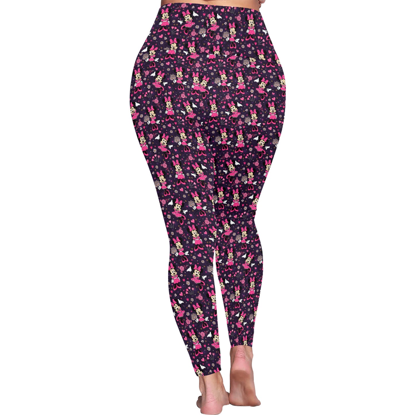 Pink Minnie Women's Plus Size Athletic Leggings