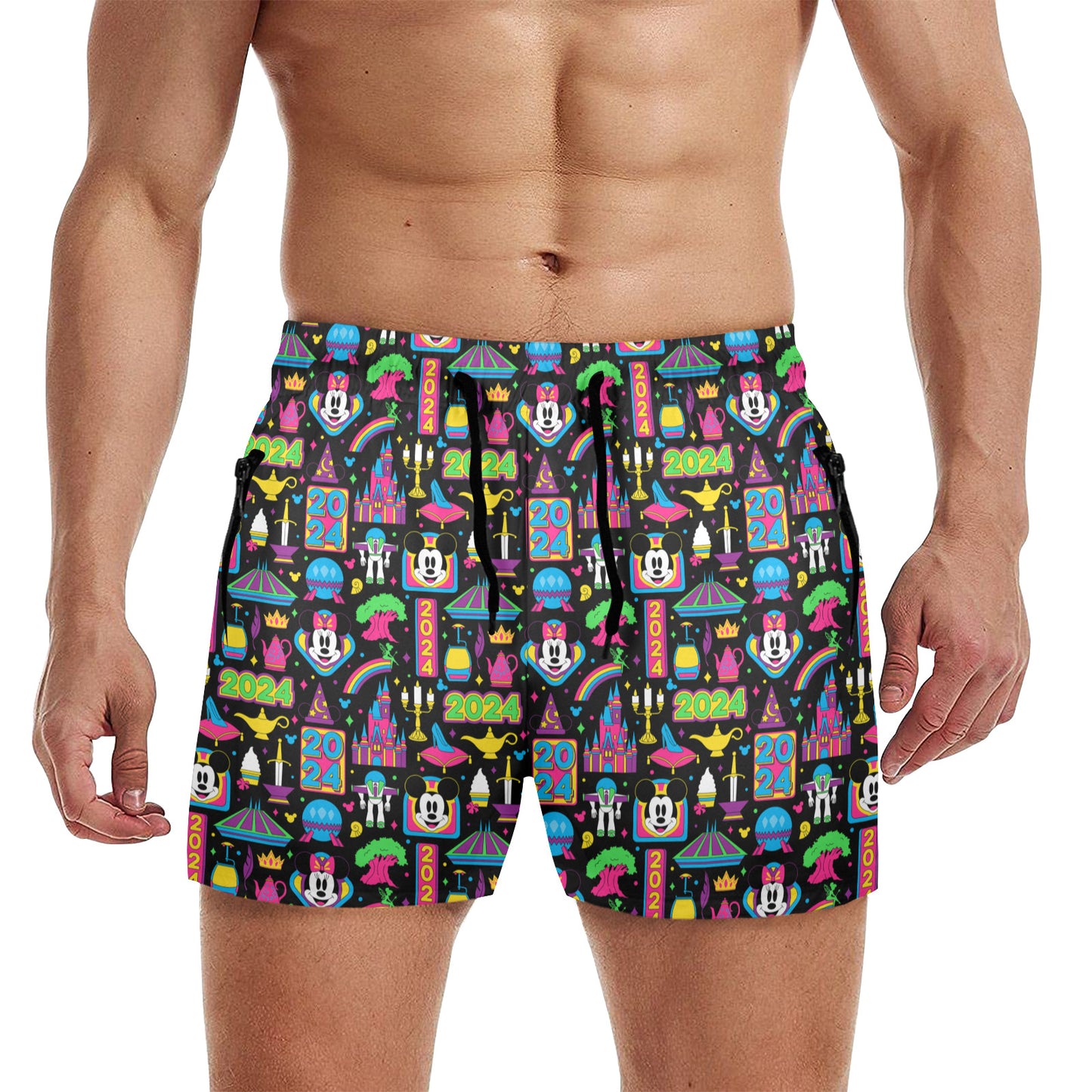 Disney 2024 Men's Quick Dry Athletic Shorts