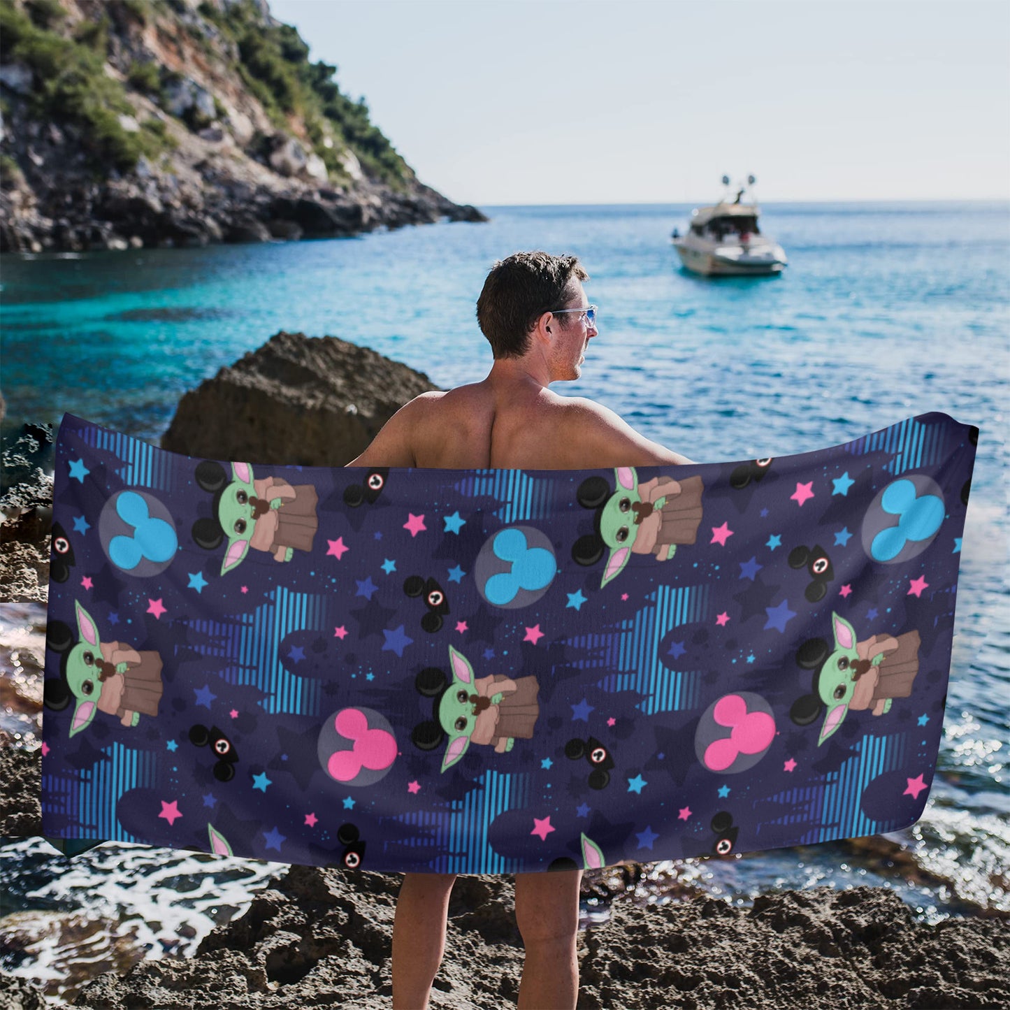 Baby Yoda Beach Towel