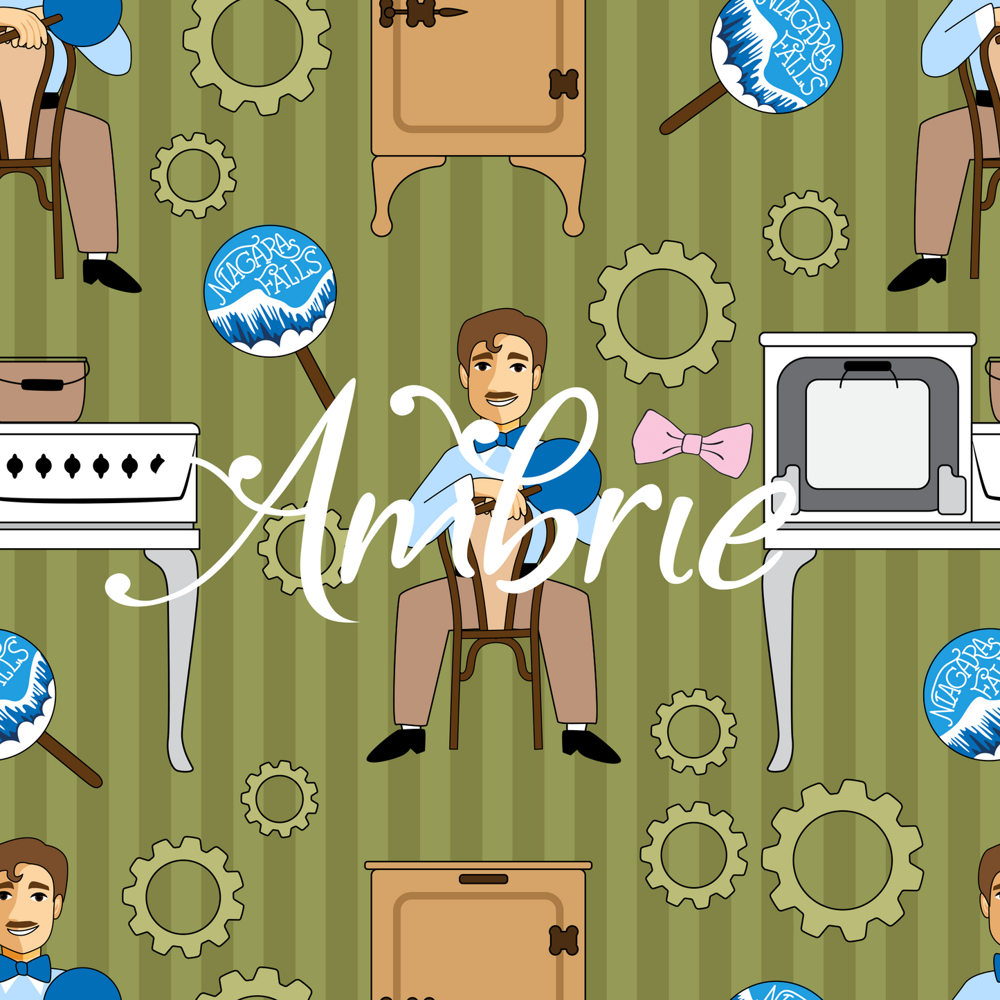 Carousel Of Progress Seamless Pattern, Magical Cartoon Seamless pattern, Fabric Sublimation