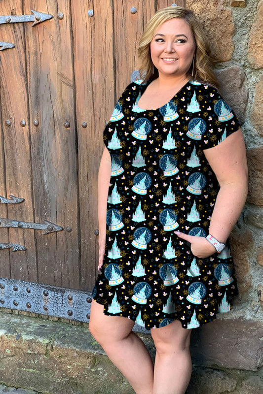 Castles And Snow Globes Women's Swing Dress - PRESALE LAST DAY TO ORDER 4/30/2024