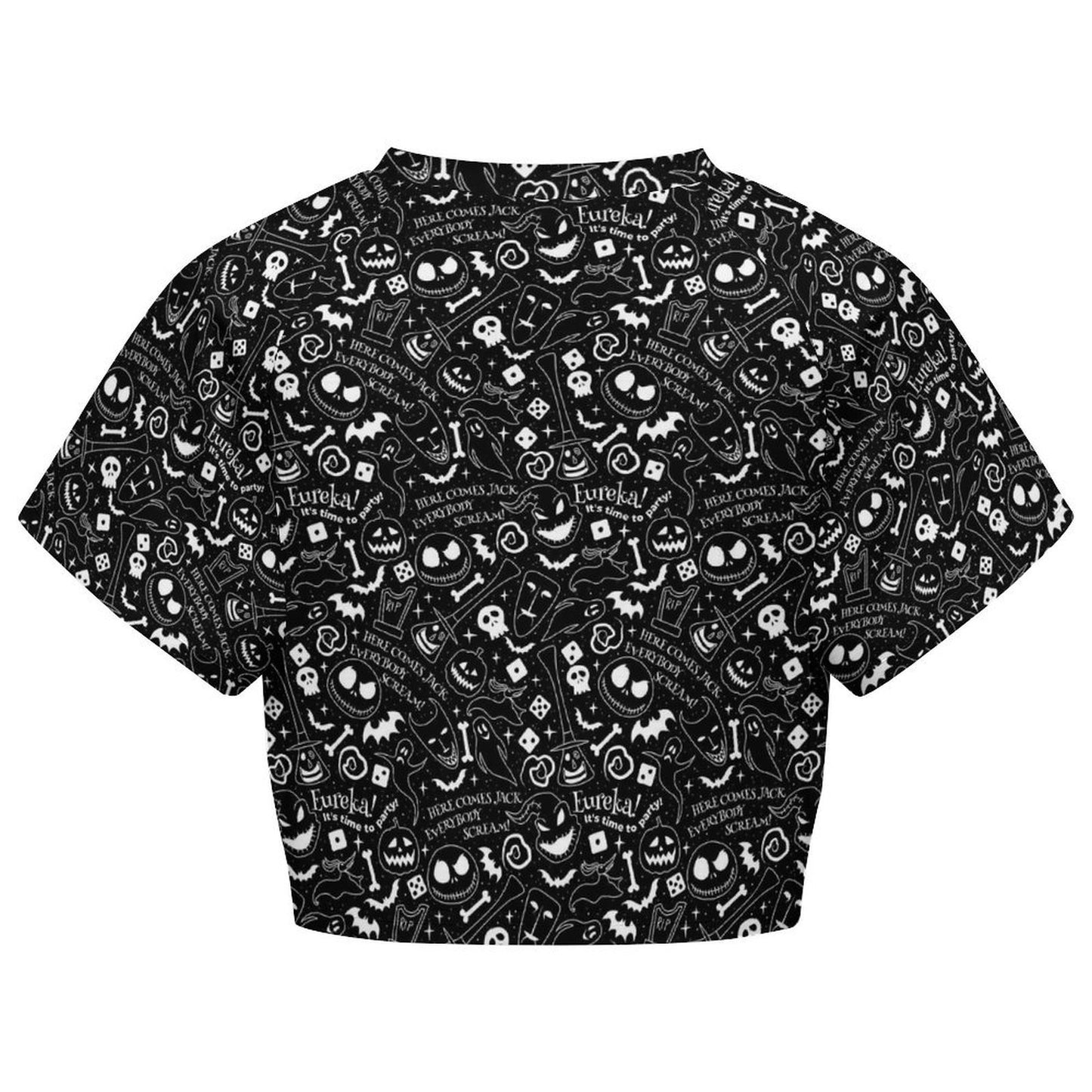 All Over Print Cropped Ralgan T-Shirt - Ambrie