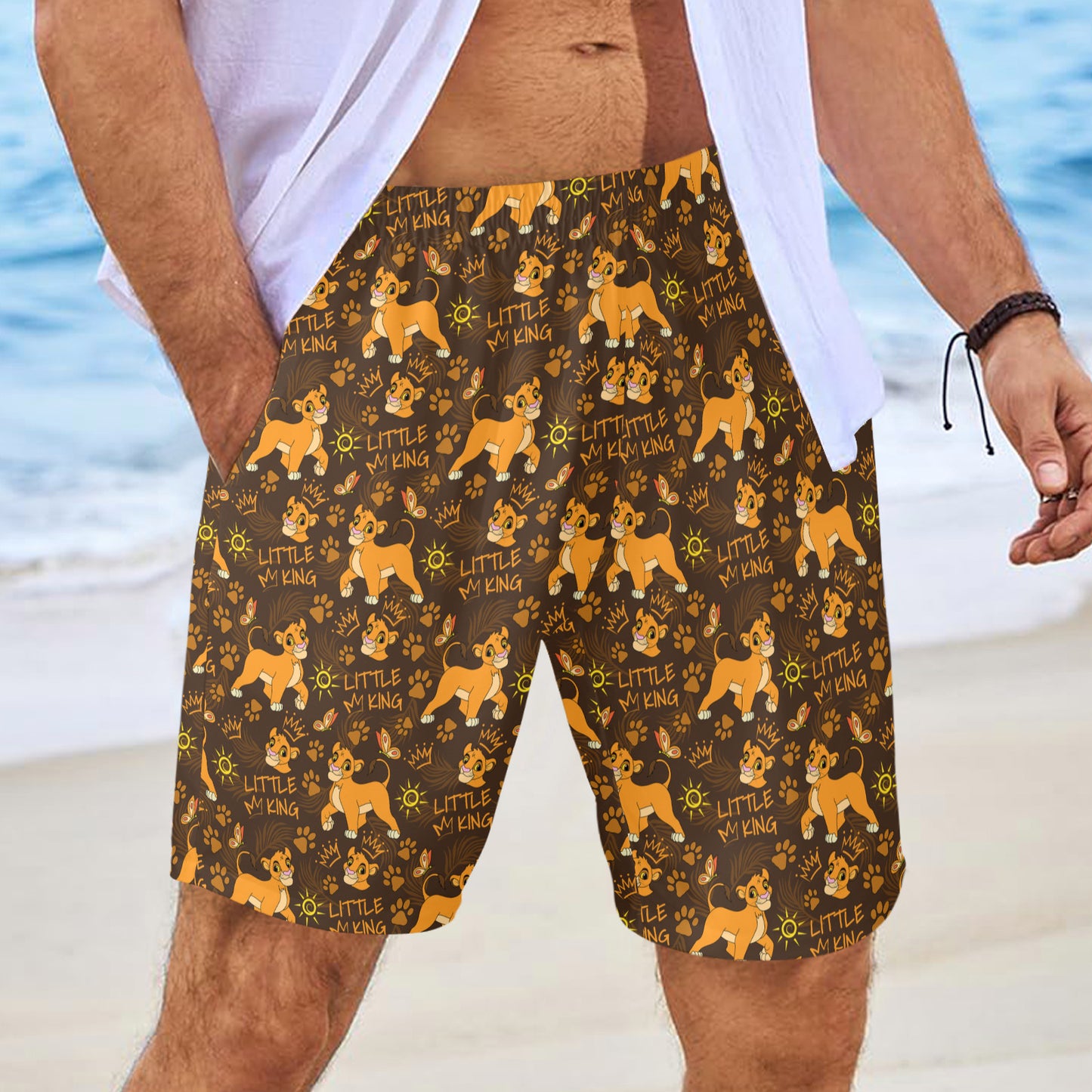 Disney Lion King Little King Men's Swim Trunks Swimsuit