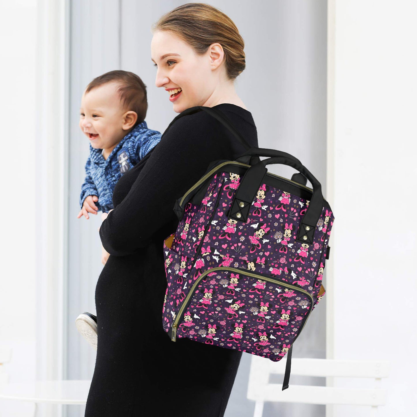 Pink Minnie Multi-Function Diaper Bag