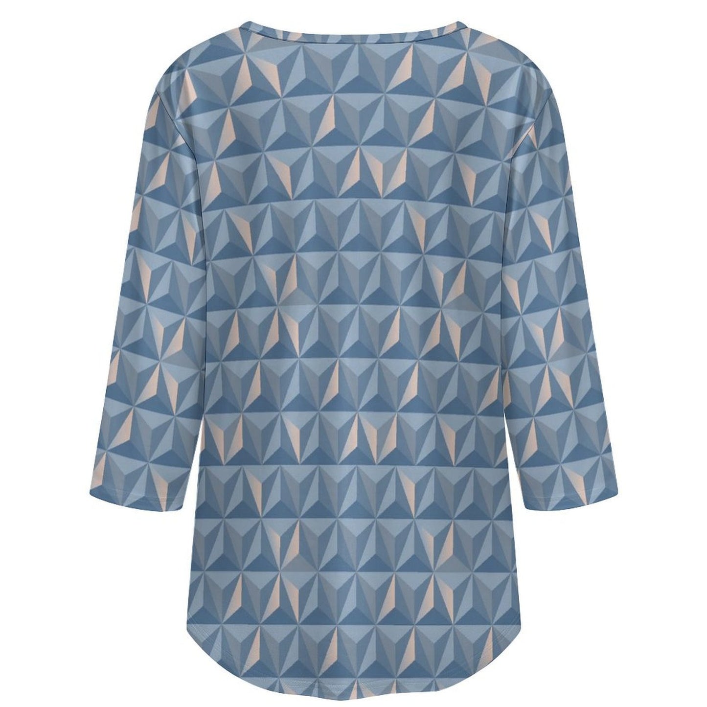 World Traveler Women's 3/4 Sleeve Pleated Tunic Top - Ambrie