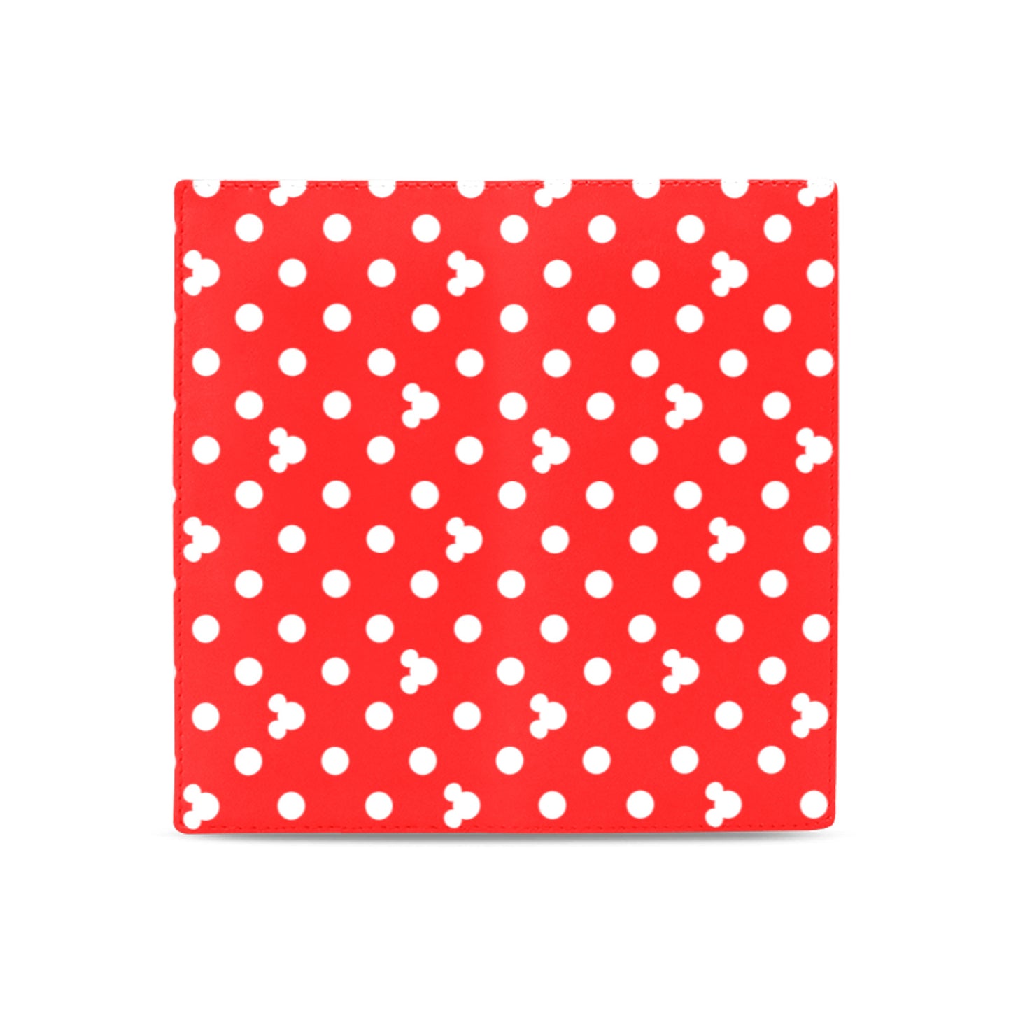 Red With White Mickey Polka Dots Women's Leather Wallet