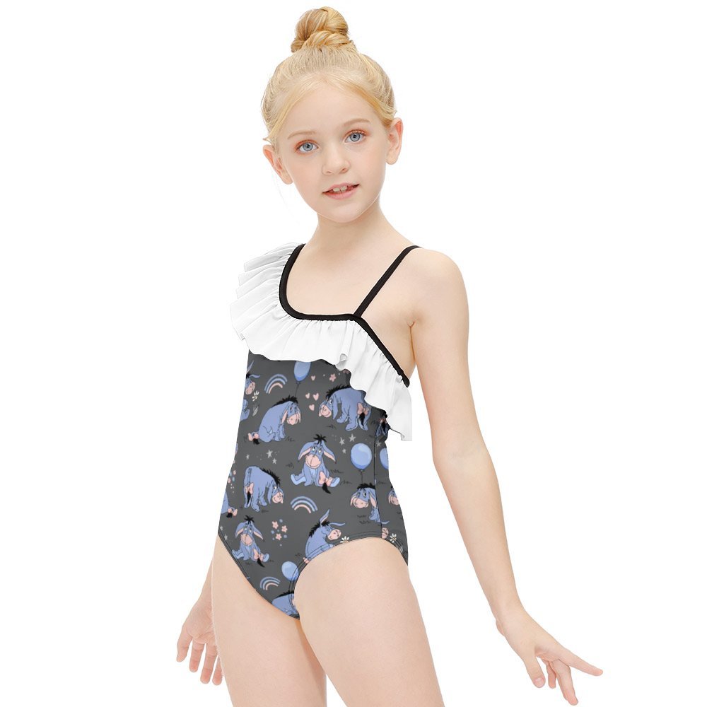 Thanks For Noticing Me Girls Flounce One-Piece Swimsuit