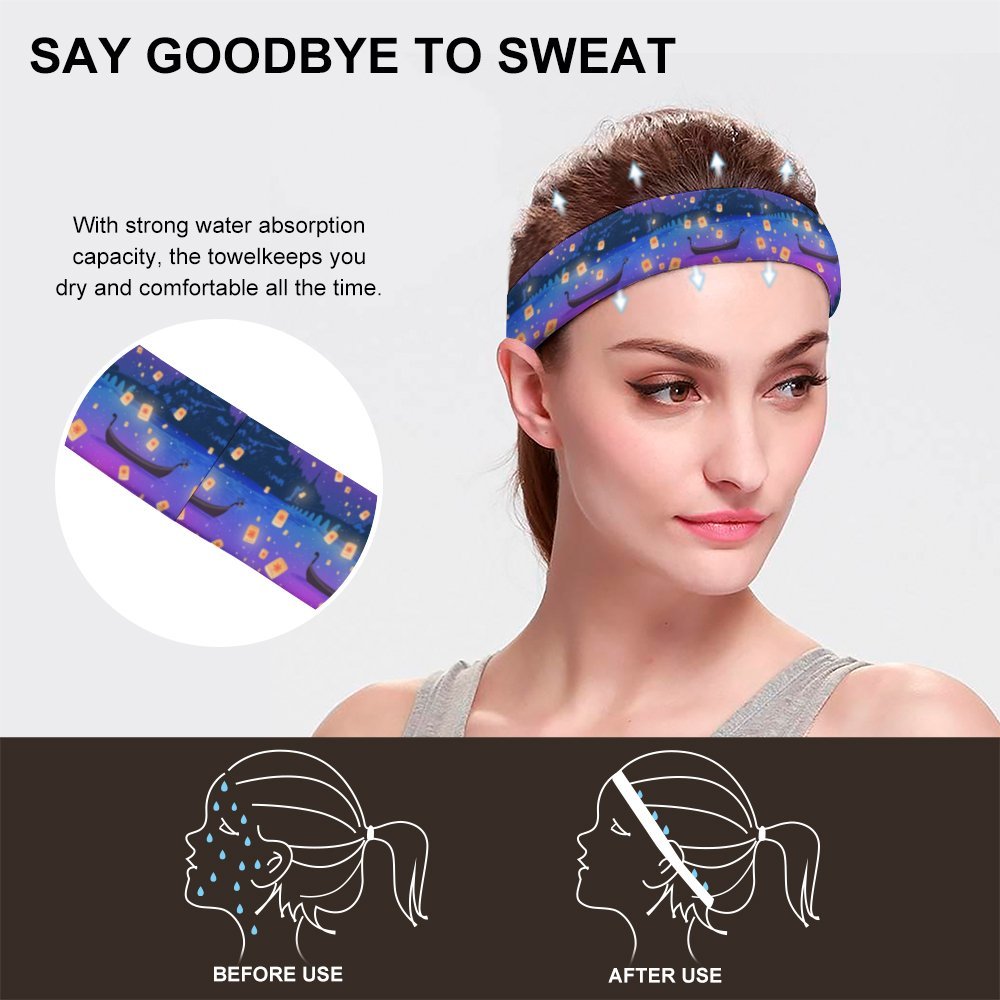 Floating Lanterns Sports Sweat Headband