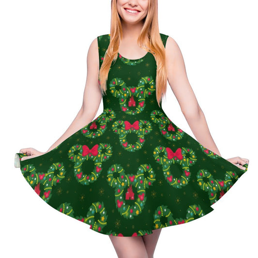 ladies christmas skater dresses Amazon.com: COEQINE Girls Dress Red Clothes Kids Long Sleeve Outfit Twirly Skater Dress Print Polk Dot Pattern for Casual Christmas Party Size XS-3XL : Clothing, Shoes & Jewelry