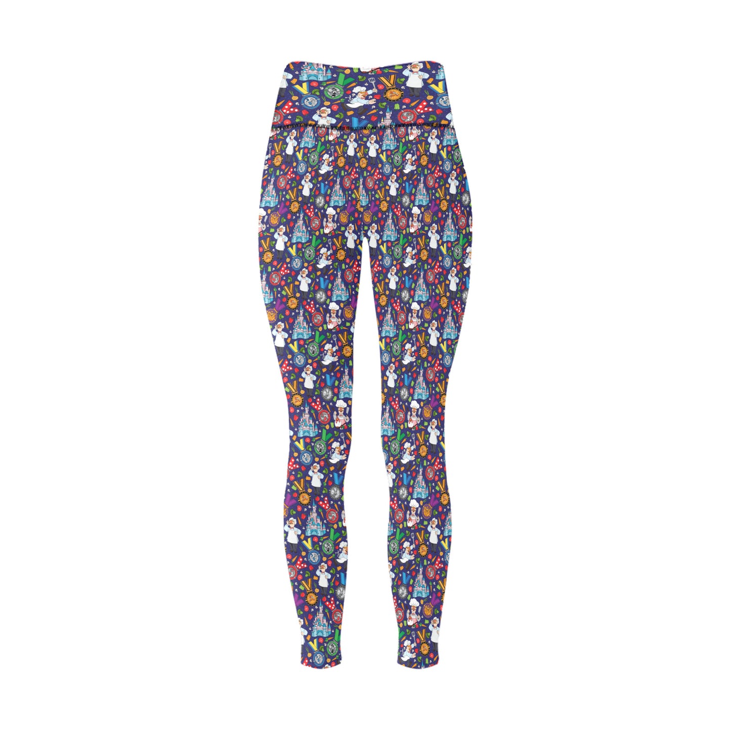 Muppets Chef Wine And Dine Race Women's Athletic Leggings