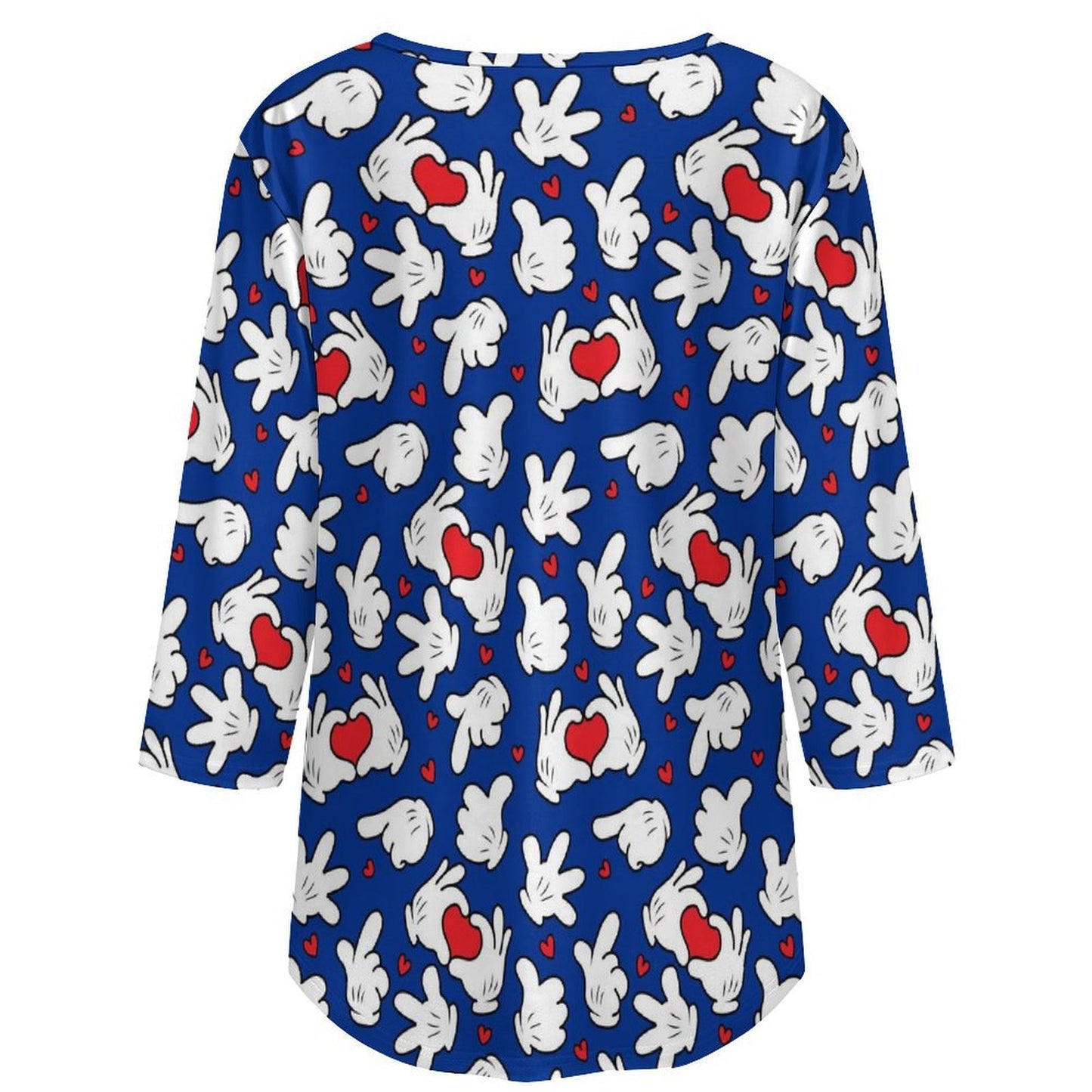 Happy Hands Women's 3/4 Sleeve Pleated Tunic Top - Ambrie