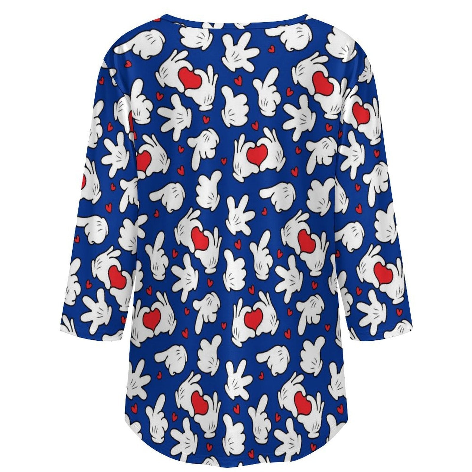 Happy Hands Women's 3/4 Sleeve Pleated Tunic Top - Ambrie