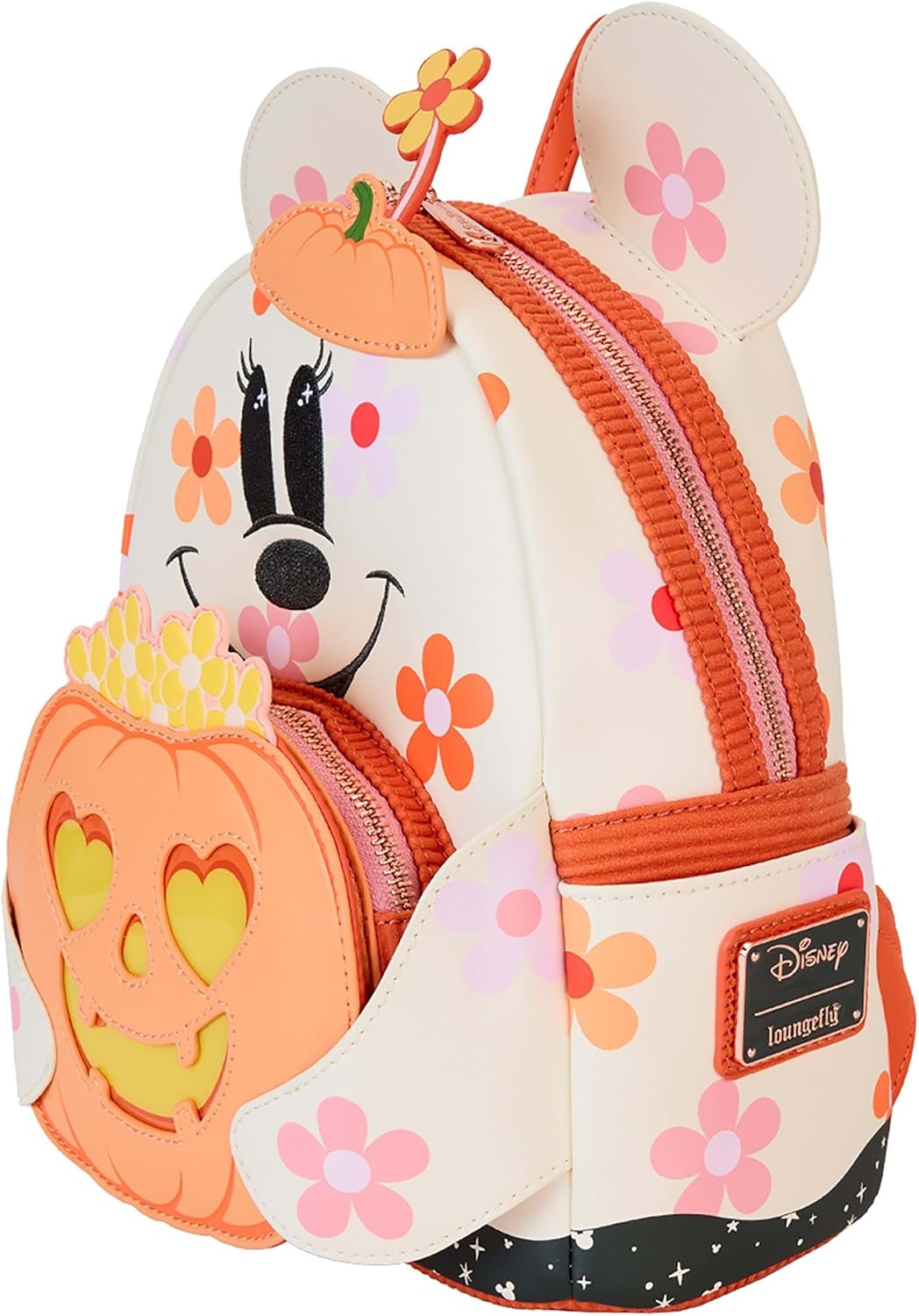 Loungefly Disney Minnie Mouse Floral Ghost Light Up Glow Mini Backpack