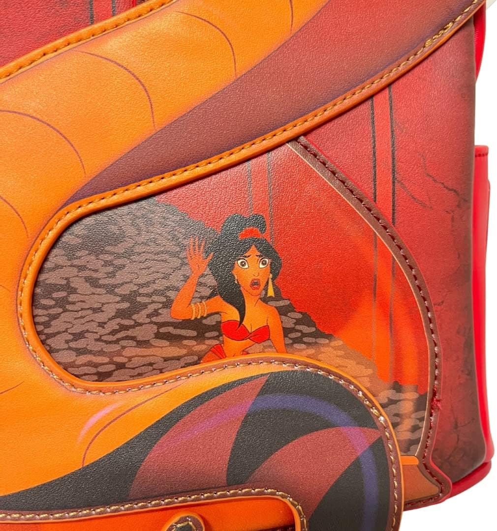 Loungefly Exclusive Disney Aladdin Jasmine and Jafar Snake Double Strap Shoulder Bag