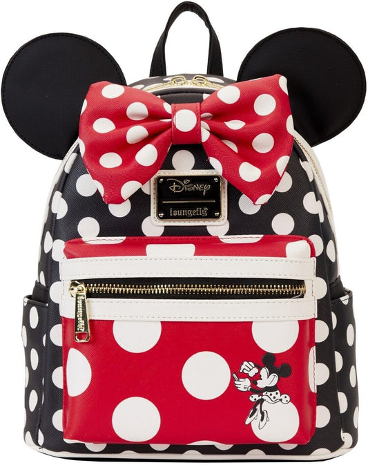 Loungefly Minnie Mouse Rocks the Dots Classic Mini Backpack | Disney Backpacks Standard