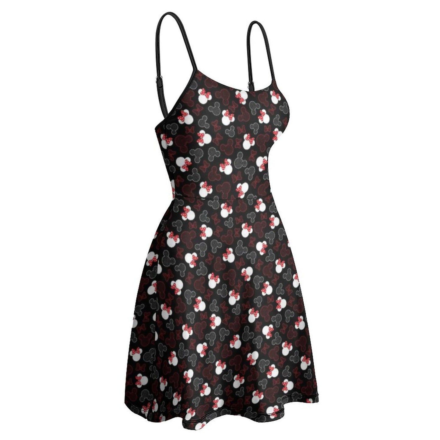 Mickey And Minnie Dots Women’s Sling Short Dress - Ambrie
