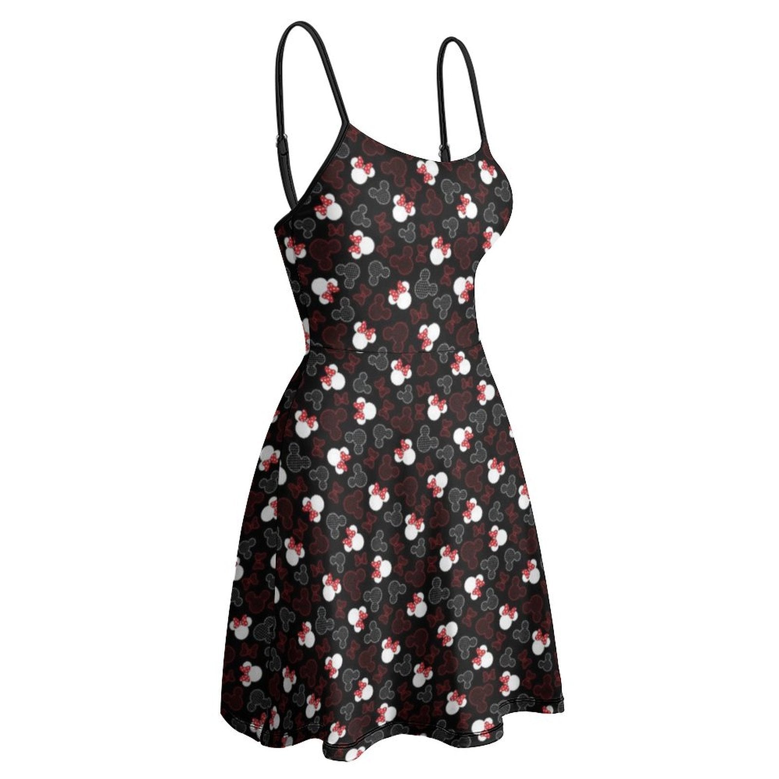 Mickey And Minnie Dots Women’s Sling Short Dress - Ambrie