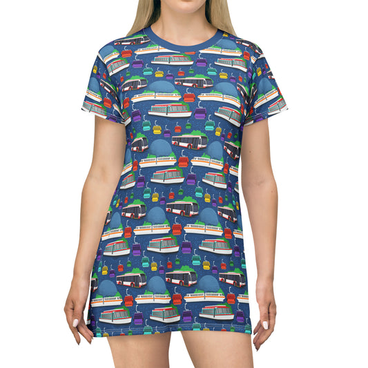 Park Transportation T-Shirt Dress