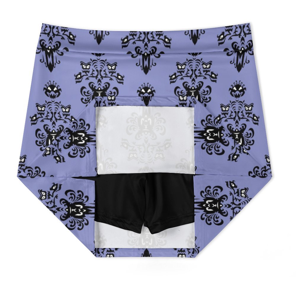 Haunted Mansion Wallpaper Athletic A-Line Skirt With Pocket Solid Shorts