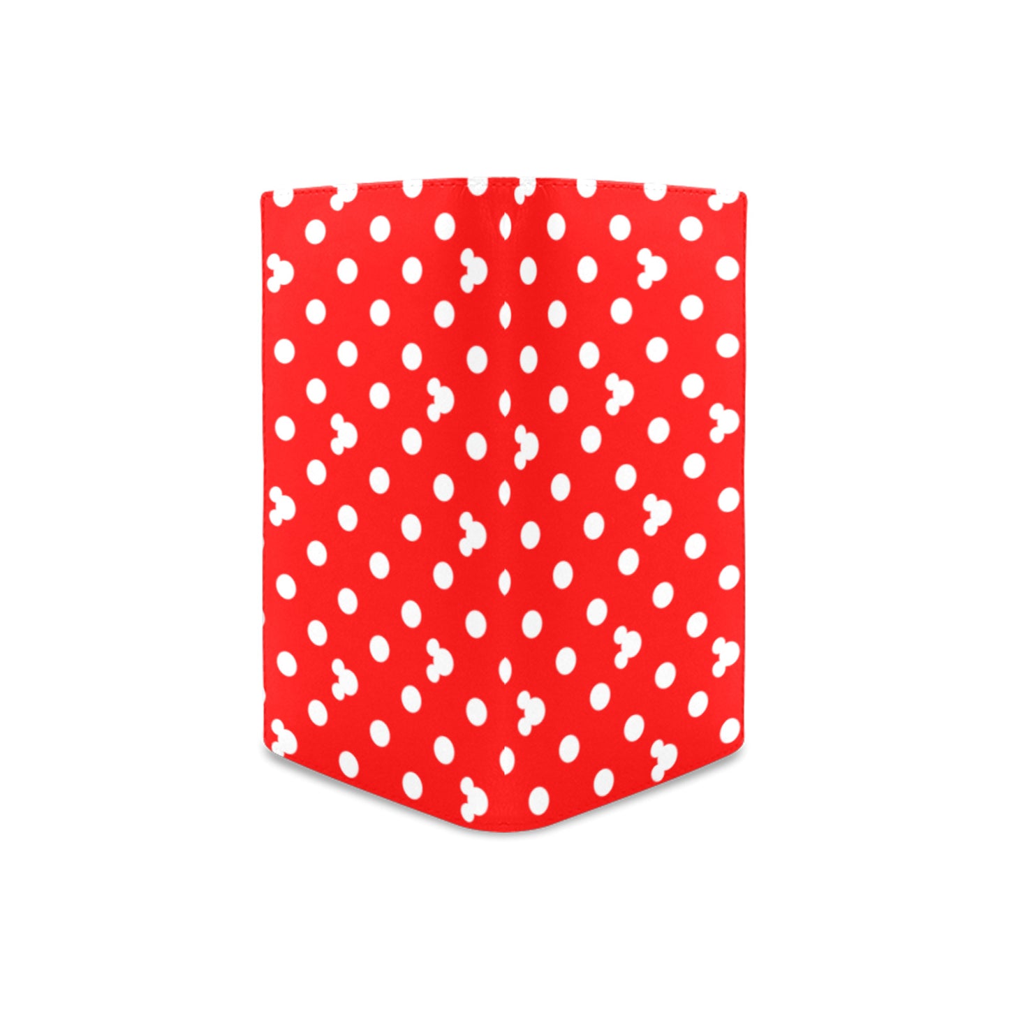 Red With White Mickey Polka Dots Women's Leather Wallet