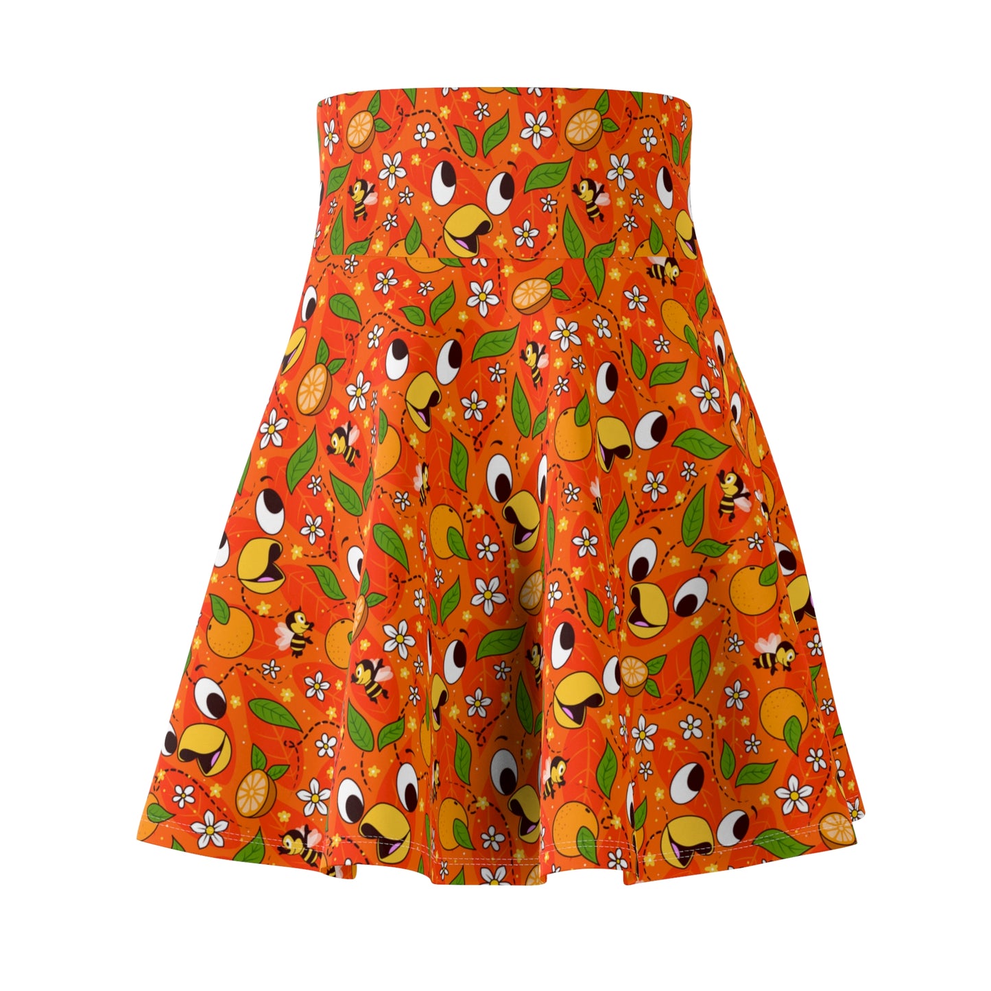 Orange Bird Women's Skater Skirt