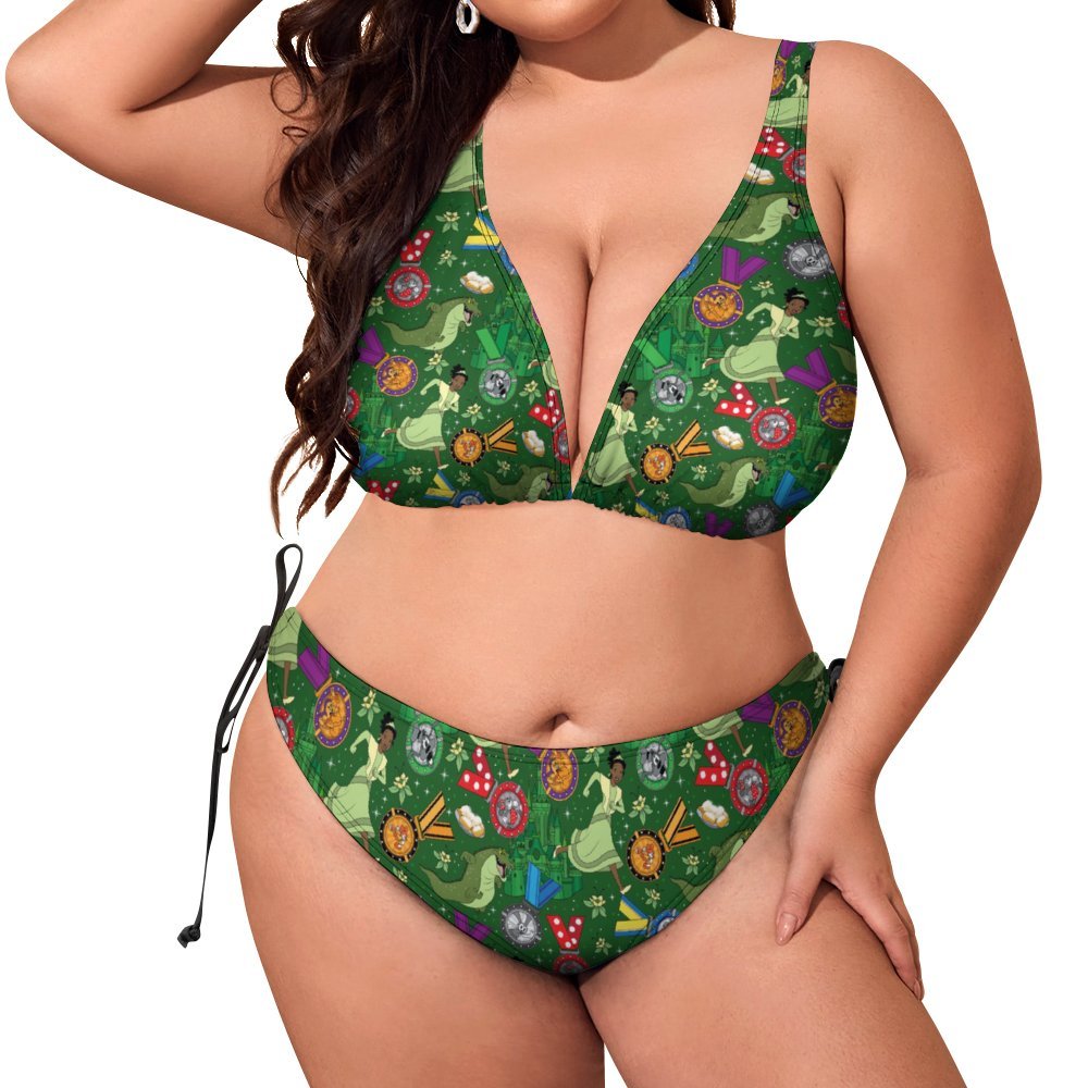 Tiana Wine And Dine Race Plus Size Women's Two Piece Bikini