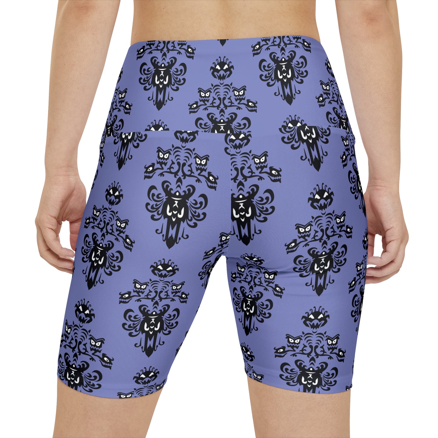 Haunted Mansion Wallpaper Women's Athletic Workout Shorts