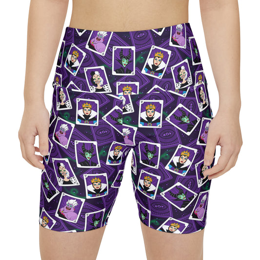 Villains Cards Women's Athletic Workout Shorts