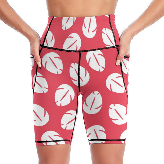 Disney Lilo And Stitch Lilo's Dress Women's Knee Length Athletic Yoga Shorts With Pockets