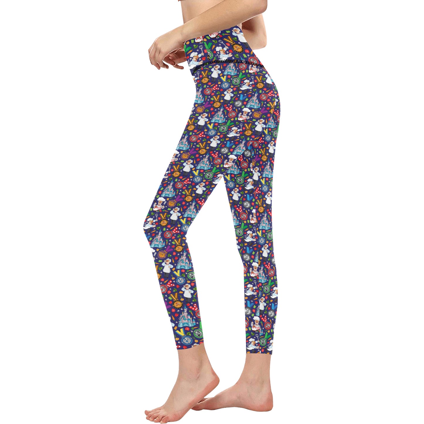 Muppets Chef Wine And Dine Race Women's Athletic Leggings