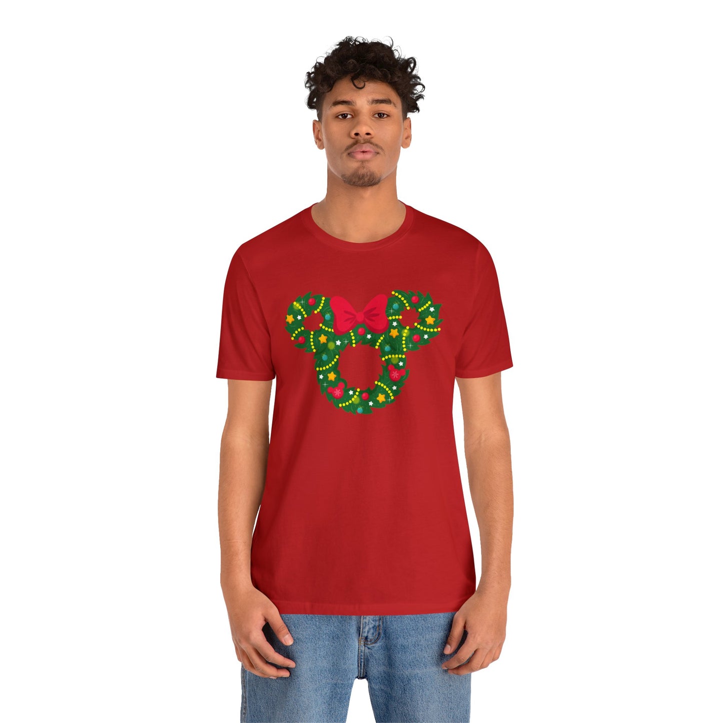 Christmas Wreath Bow Unisex Graphic Tee