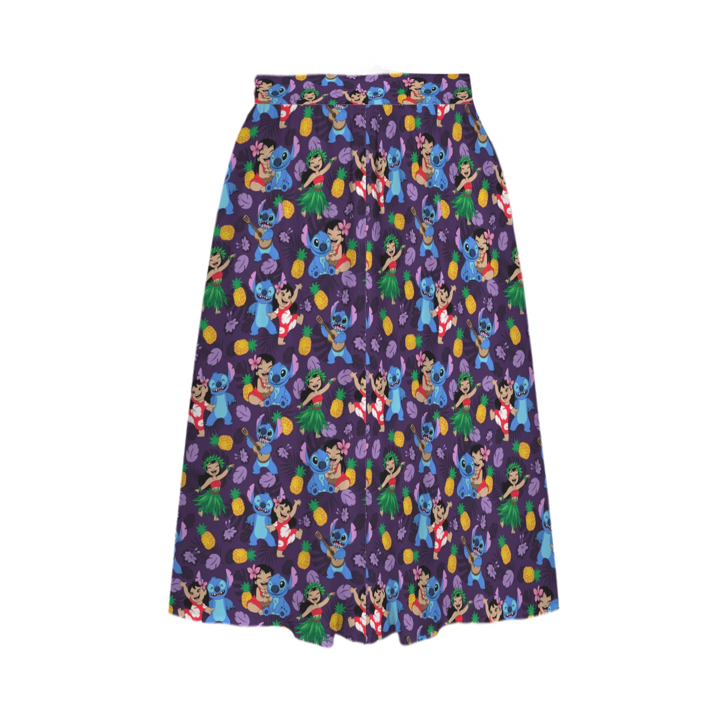 Island Friends Elastic Waist Midi Skirt With Pockets