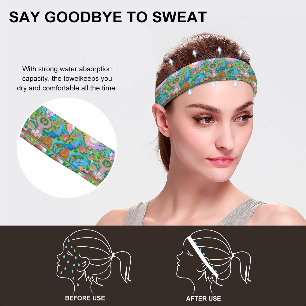 Park Map Sports Sweat Headband