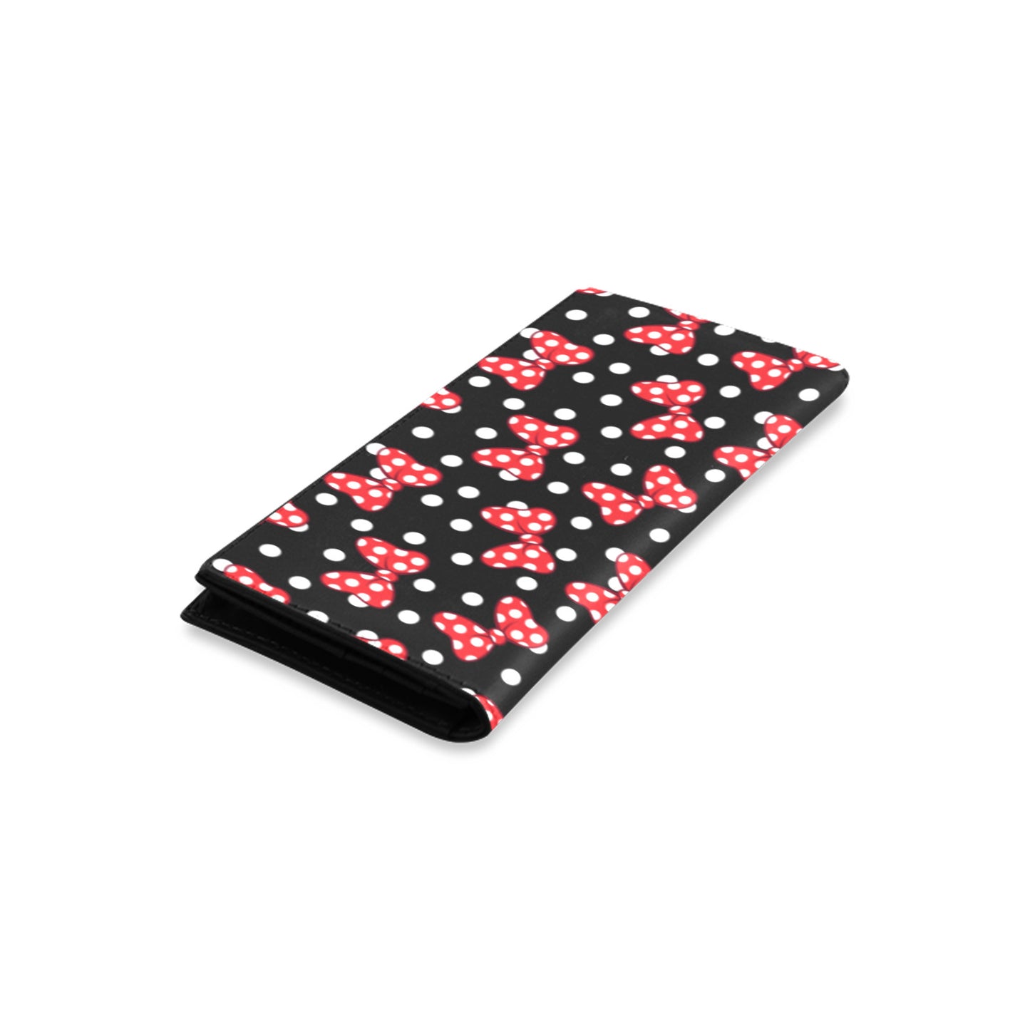 Polka Dot With Bows Women's Leather Wallet