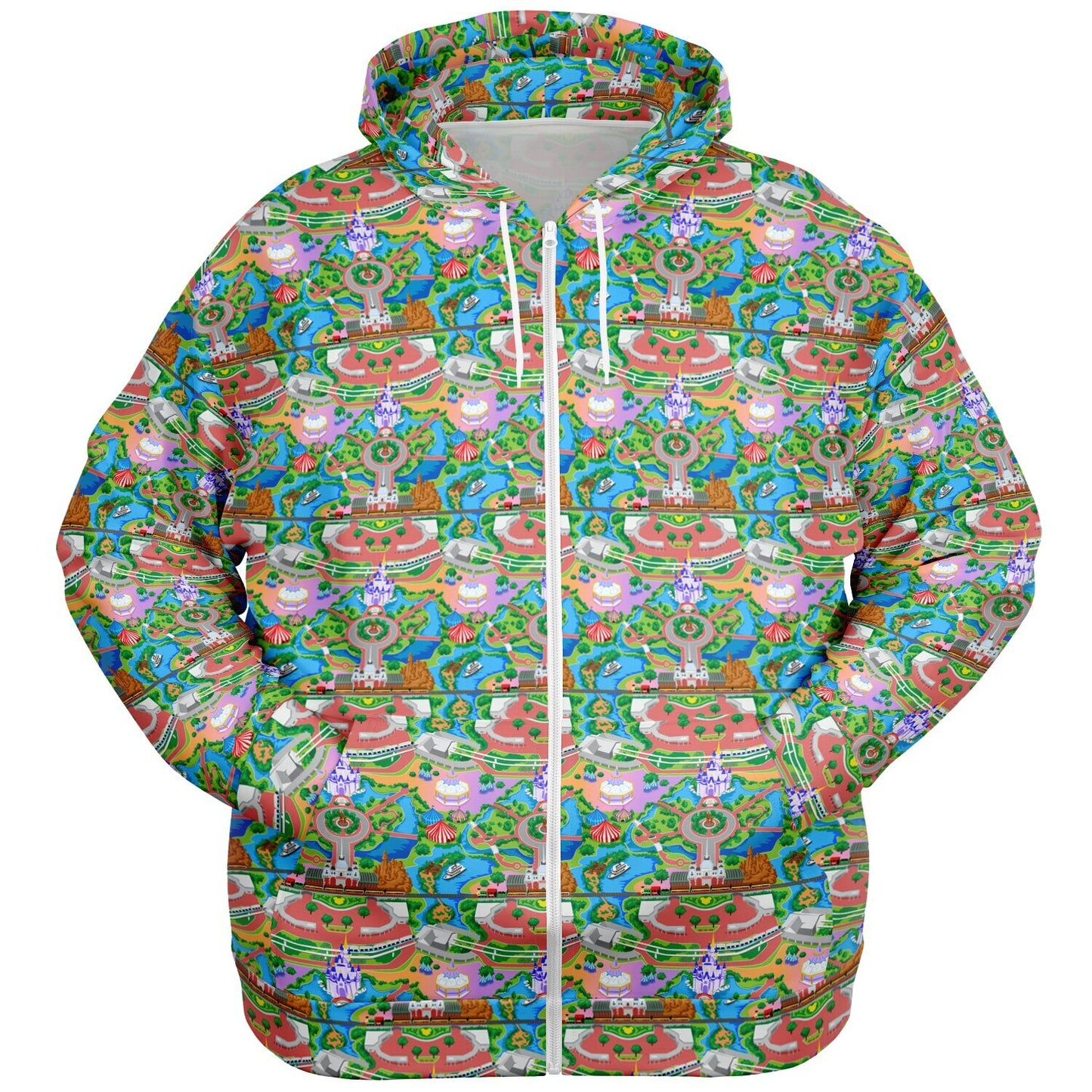 Park Map Plus-size Unisex Zip Hoodie