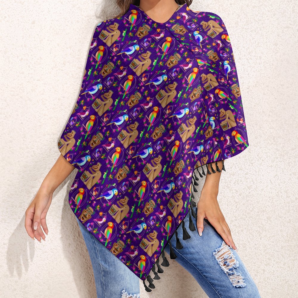 Tiki Plays The Drums Tassel Cape