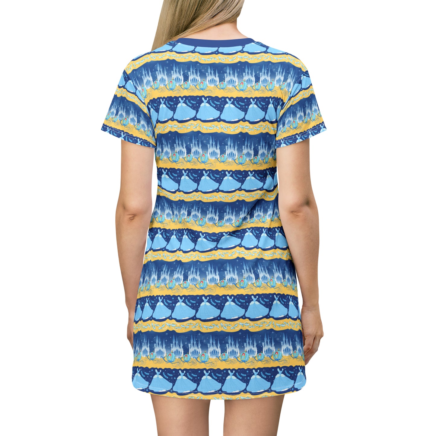 Disney Cinderella Midnight Princcess Line All Over Print T-Shirt Dress