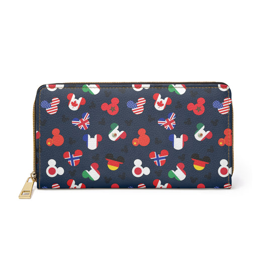 Mickey Flags Zipper Wallet