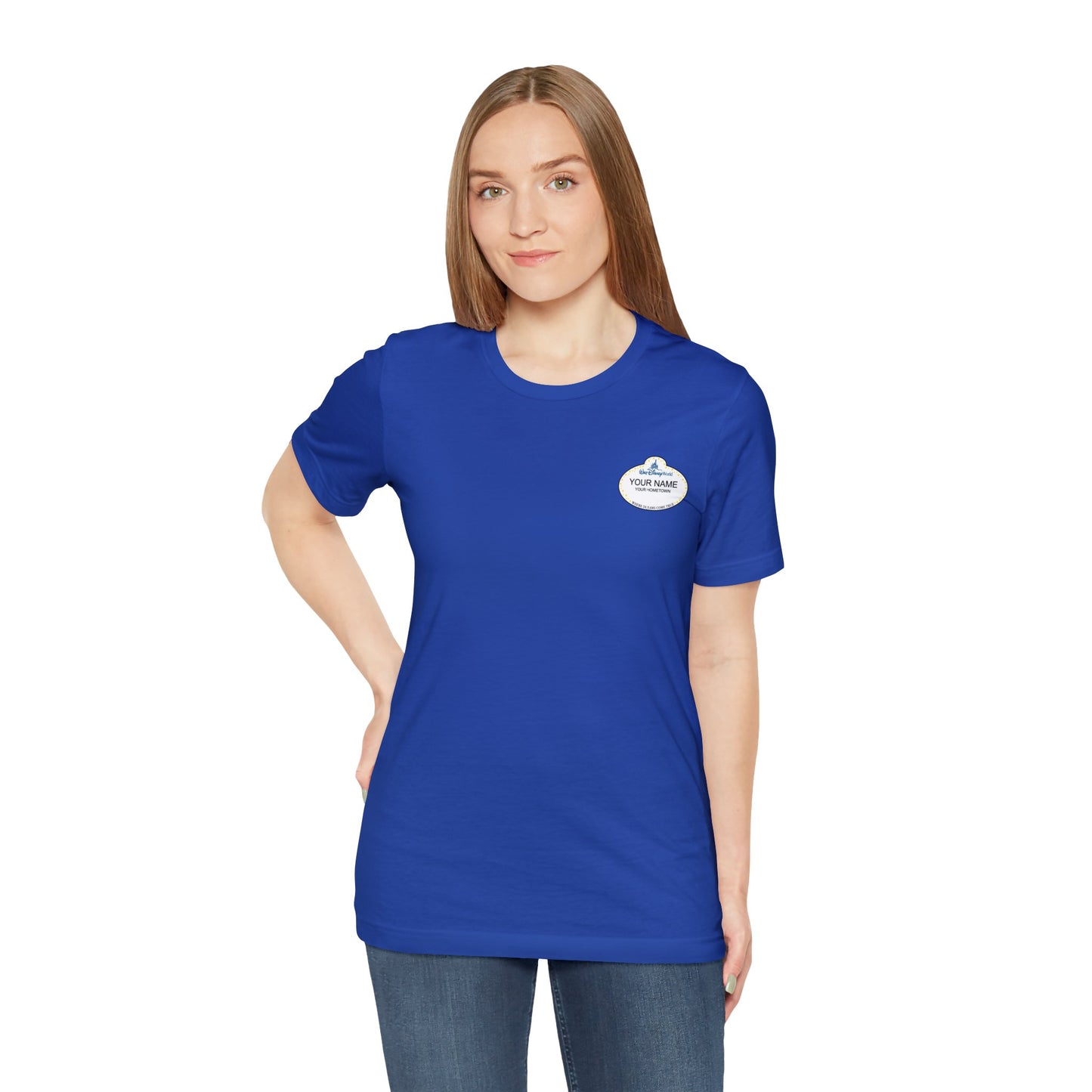 Customizable Name Tag Unisex Graphic Tee - Multiple Colors