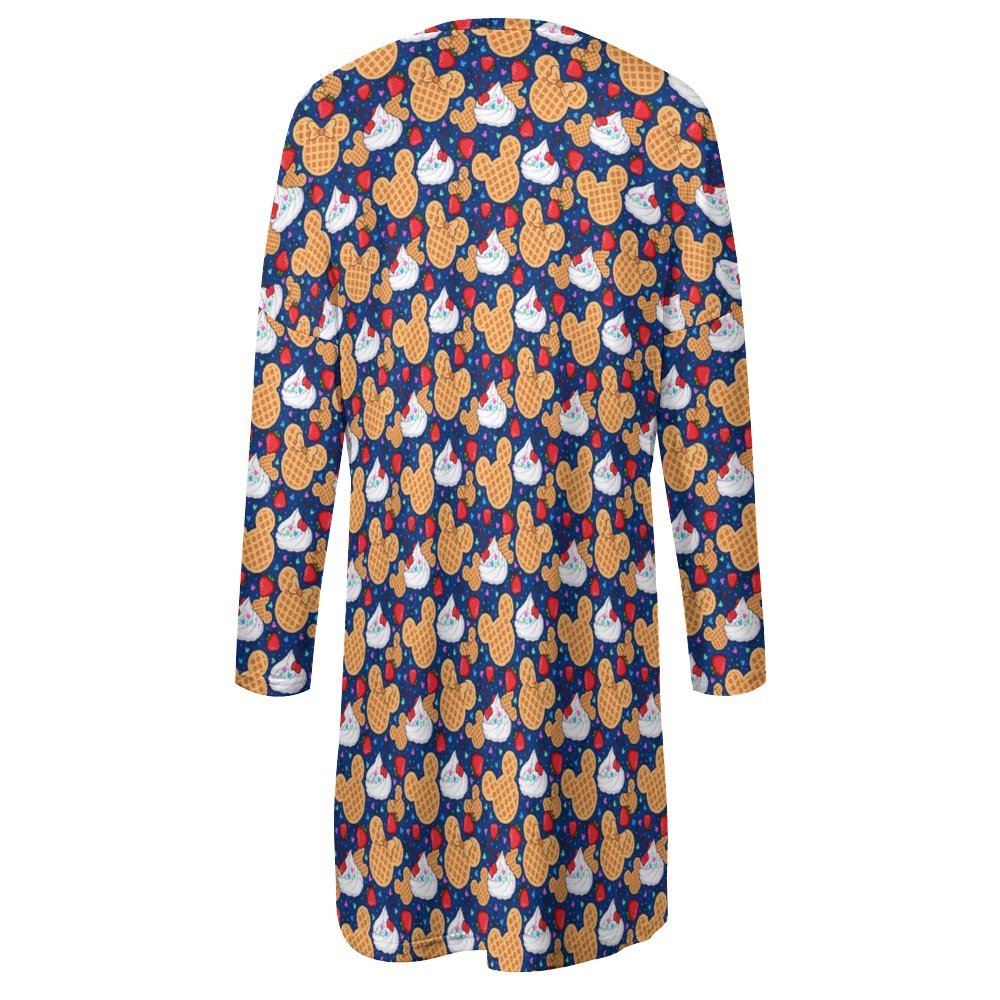 Waffles Women's Long Fit Sweatshirt With Pockets