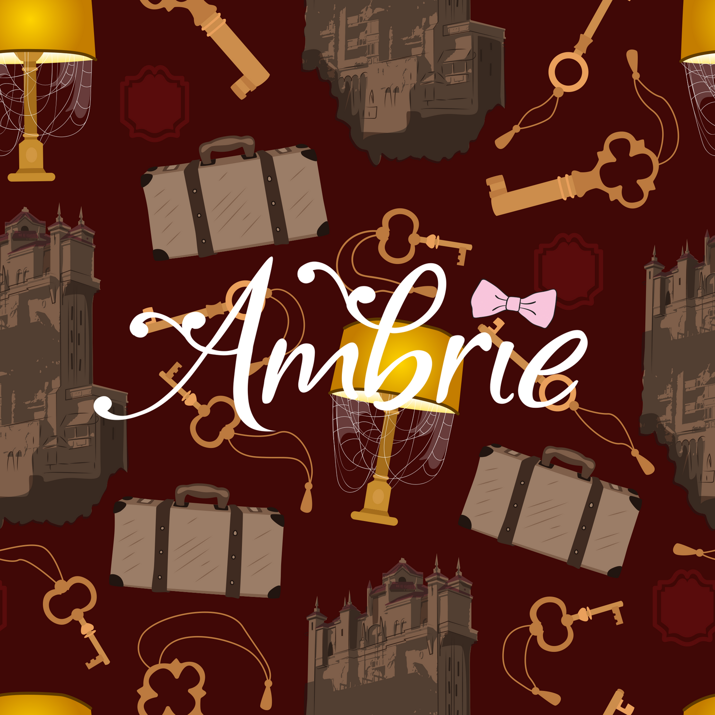 Tower Of Terror Seamless Pattern, Magical Cartoon Seamless pattern, Fabric Sublimation