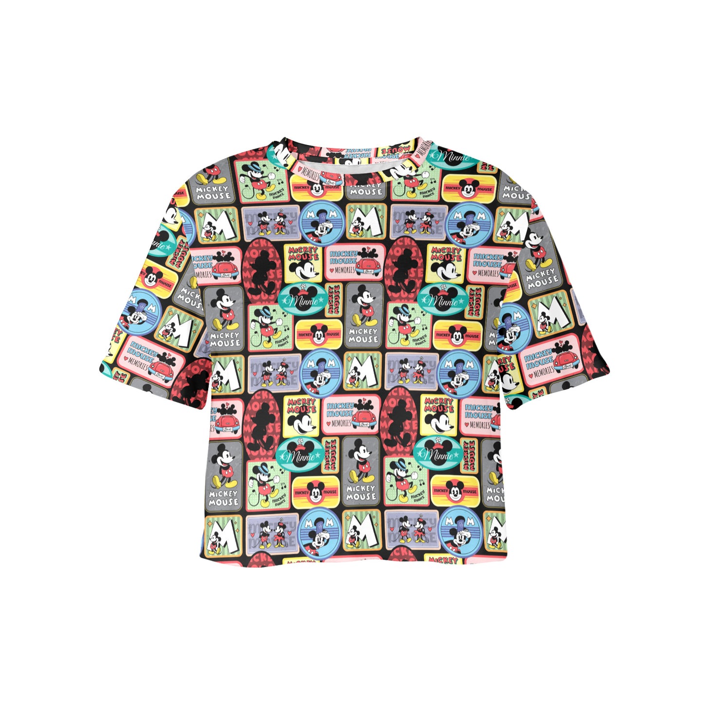 Mickey Stickers Women's Cropped T-shirt