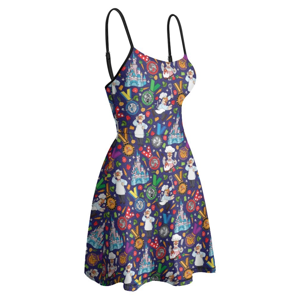 Muppets Chef Wine And Dine Women's Sling Short Dress